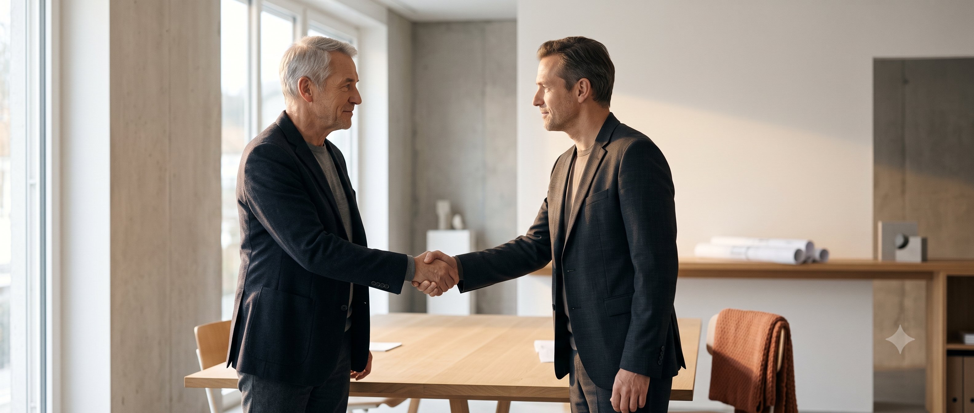 Une poignée de main sur le terrain, l'engagement
